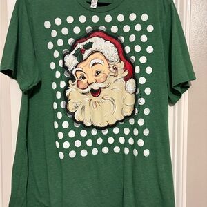 Bella Canvas Green Santa Short Sleeve Tee